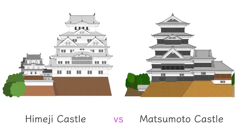 Himeji Castle vs Matsumoto Castle 