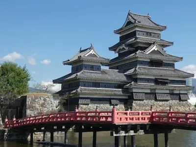 Matsumoto Castle, also known as the Crow Castle, a National Treasure of Japan with a striking black exterior