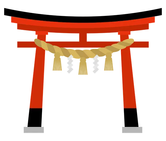 Vermilion in Japan: a sacred torii representing tradition.