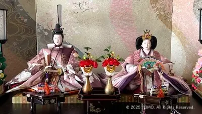 Hinamatsuri dolls for Japan’s Girls’ Festival.