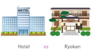 Hotel and traditional ryokan in Japan highlighting cultural differences