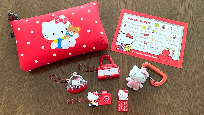 Cute Sanrio goods featuring Hello Kitty