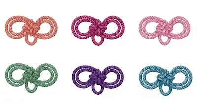 Traditional Japanese knots representing the musubu meaning