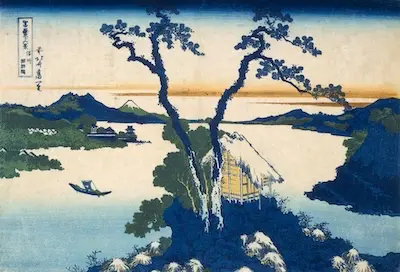 Lake Suwa by Hokusai from Thirty-six Views of Mount Fuji