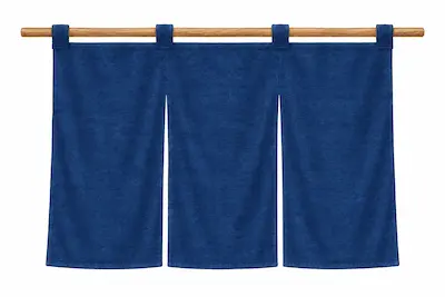 Japanese noren, a traditional curtain used at shop entrances